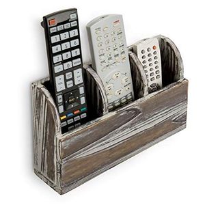 Modern Wooden <b>Remote</b> <b>Control</b> Organizer Caddy Handmade Craft <b>Storage</b> Box Tabletop Birthday Factory Direct Supply - Product Image 1