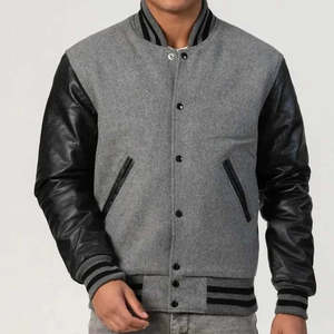 Chaqueta de exterior de alta calidad para hombre, chaqueta universitaria de béisbol personalizada OEM, chaqueta universitaria de nuevo diseño para hombre - Product Image 3