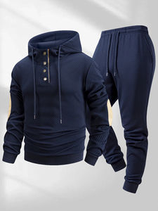 Nouvel ensemble de survêtement décontracté pour homme automne-hiver, idéal pour le jogging en extérieur, comprenant un sweat à capuche et un pantalon, 2 pièces - Product Image 4