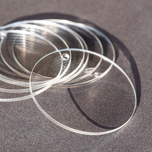 High Quality Eco-Friendly Stocked Modern Acrylic 5mm Thick 400mm Diameter Oval <b>Mats</b>/Pads <b>Table</b> Decoration Accessories <b>Green</b> Gold - Product Image 2