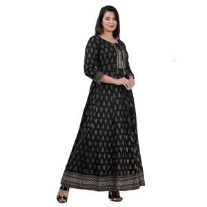 Traje Salwar Informal de Uso Diario Aarti Fashion, Tejido de Tela, Silueta en A, Lavable, con Cintura Natural, Estilo Sencillo - Product Image 4