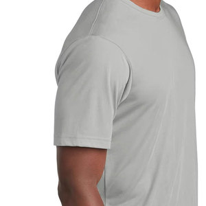 T-shirt en tricot gris clair personnalisé pour homme |   Haut de sport en polyester |   T-shirt d'entraînement athlétique respirant, à séchage rapide et respectueux de l'environnement - Product Image 6