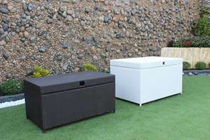 Coffre de rangement élégant en polyrotin pour meubles de patio - Product Image 4