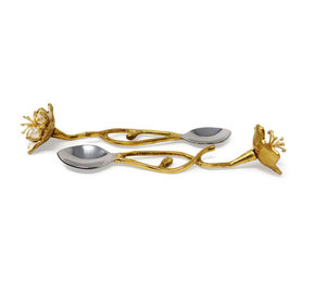 Juego de Cubiertos con Diseño Floral, Cucharas Doradas y Plateadas, para Regalo o Uso en Restaurantes - Product Image 6