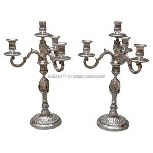 Candelabro de aluminio para centro de mesa para bodas recepciones cenas con velas mesas festivas y ceremonias - Product Image 2