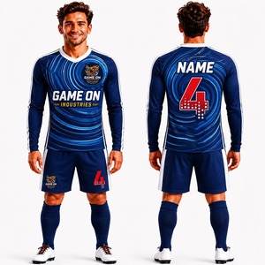 Heat-<b>Transfer</b> Printed Soccer Uniform Sets Custom Quick Dry Retro Jersey High Quality Breathable Anti-Bacterial Eco-Friendly - Product Image 1