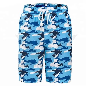Shorts de Playa para Hombre con Estampado Tropical Azul, Secado Rápido, Cordón Ajustable, Traje de Baño Ligero e Informal para Surf con Bolsillos Laterales - Product Image 4