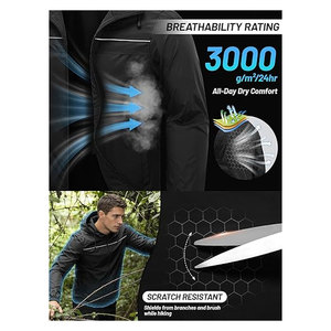 Mens Rain <b>Jacket</b> and Coats <b>Packable</b> <b>Lightweight</b> <b>Waterproof</b> Windbreaker Hooded <b>Jacket</b> for Golf Cycling Hiking Outdoor Sports - Product Image 4