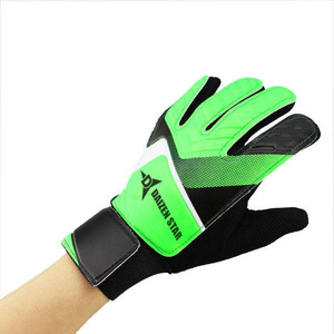 Daizen Star Football Goalkeeper Gloves Full Finger Non Slip Breathable Adjustable Wrist Strap <b>Hook</b> Loop Closure PU Material - Product Image 3