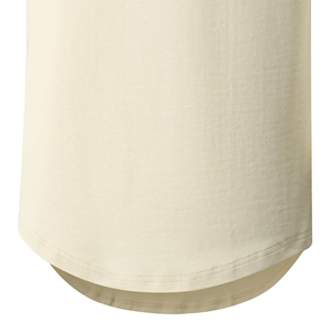 Camiseta de Cuello Redondo y Manga Raglán para Hombre, Color Blanco Hueso, Corte Regular, Color Sólido, Ropa Casual, 100% Algodón Jersey, Tejido Transpirable - Product Image 3