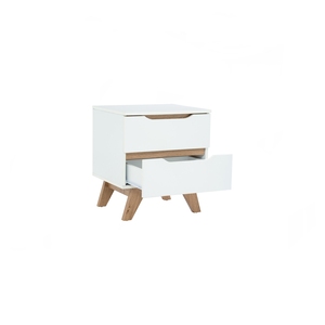 Scandinavian <b>White</b> Colour MANDO <b>Side</b> <b>Table</b> for Modern Room Versatility and Functional Bedside Storage for Kids Bedroom - Product Image 4