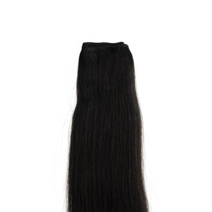 Extensiones de Cabello Natural Remy Yaki Liso con Trama Simple a Máquina - 12 Pulgadas, 200% de Densidad, Aptas para Todos los Colores - Product Image 3