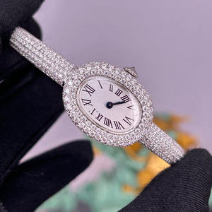 Montre mécanique pour homme avec mouvement automatique CN 41 mm, entièrement sertie de diamants, en acier 904L, en carbone-silicium, en moissanite, avec logo personnalisé - Product Image 1