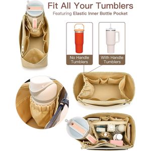 Organizador de Bolso Tote para Mujer con Cierre, Compatible con Neverfull, Marca Stanley Cup Holder Insert - Product Image 2