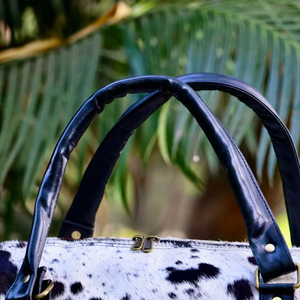 Sac de voyage RABUSH SPORTS OEM en cuir véritable de vachette à poils, style week-end, avec fermeture éclair, léger, grande capacité, unisexe, résistant à l'eau - Product Image 5