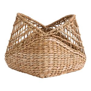 Cesta de Almacenamiento Hecha a Mano de Jacinto de Agua y Ratán con Tejido Abierto Solis, Venta al por Mayor, Ecológica, Hecha en Vietnam - Product Image 3