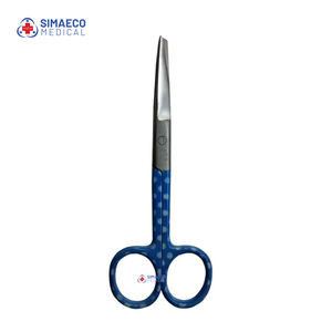 Ciseaux chirurgicaux réutilisables / Ciseaux d'opération 5 pouces bleus avec points blancs / Acier inoxydable - Product Image 5