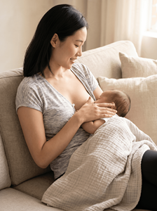 Haut d'allaitement d'été Bmama à boutons avant, respirant et rafraîchissant, chemise d'allaitement à manches courtes pour la grossesse, vente en gros - Product Image 5