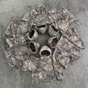 Men's <b>Vintage</b> Style Fleece Zipper-Up Hoodie <b>Y2K</b> Heat-Transfer Printing Camouflage Lined Casual Oversized Streetwear for Winter - Product Image 2