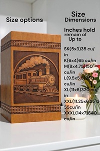 Personalized Handmade Wooden Train Locomotive Cremation Urn Engraved <b>Memorial</b> Keepsake <b>Box</b> American Style Durable Eco-Friendly - Product Image 4