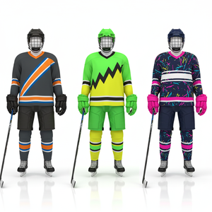 Uniforme de Hockey sur Glace d'Hiver Personnalisé pour Équipe, Vente en Gros, Modèle 2026 |   Équipement d'équipe de transfert de chaleur avant |   Léger, 100% polyester, OEM - Product Image 2