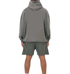 High Quality <b>Men's</b> Acid Wash <b>Short</b> Sets Custom Logo New Design Casual Winter Two-Piece Solid Color <b>Shorts</b> Top Manufacture For - Product Image 2