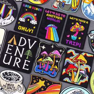 Écusson tissé sportif léger haute densité, logo d'équipe multicolore personnalisé, étiquette en tissu brodée à coudre, vêtement professionnel - Product Image 6