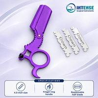 Rasoir de barbier personnalisé avec logo, ciseaux professionnels, outil de rasage avec emballage cadeau