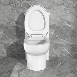 WC Monoblocco in Ceramica Bianca con Doppio Scarico e Sedile con Chiusura Ammortizzata, Qualità Premium - Product Image 3