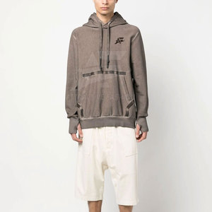 Sweat-shirts à capuche en coton mélangé délavé à l'acide de qualité supérieure, design personnalisé, avec votre propre logo, pour hommes - Product Image 4