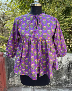 Túnica de algodón estampada para mujer, minivestido con cuello redondo, informal, holgado, para verano - Product Image 1