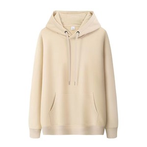 Sudadera con Capucha Blanca para Hombre, Corte Regular, Color Sólido, Informal, de Felpa, Tejida, para Otoño - Product Image 4
