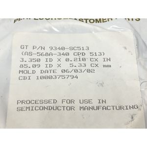 CHEMRAZ 9340-SC513 O-RING AS-568A-340 CPD 513 - Equipo y Piezas de Semiconductores de Confianza de Marca Global - Product Image 1