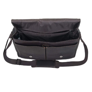 Bolso bandolera clásico de cuero suave para portátil, hecho con cuero de alta calidad, de secado rápido, con múltiples compartimentos, para unisex. - Product Image 5