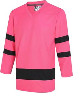 Camiseta de Hockey sobre Hielo Hemistyles, Transpirable, de Malla, 100% Poliéster, Unisex, Ajustada, Manga Larga, para Todas las Temporadas, Equipo Knights - Product Image 1