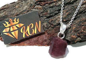 Natural Raw Amethyst <b>Pendant</b> 925 Sterling Silver Handmade Rough Gemstone Third Party Certified Bezel Set KGN SILVER Necklace - Product Image 2