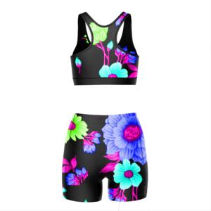 Conjunto de shorts deportivos transpirables de cintura media para mujer, con realce de cadera y absorción de impactos, elástico en cuatro direcciones, venta al por mayor personalizada. - Product Image 4