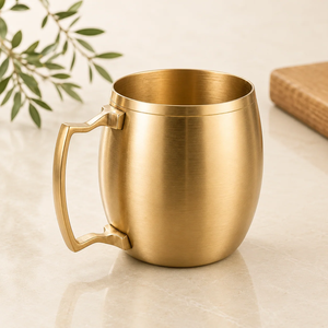 Taza de Latón Puro Grabada a Mano con Diseño Tradicional, Vaso de Latón para Beber, Regalo Decorativo, Vajilla para el Hogar y la Cocina - Product Image 2