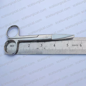 Ciseaux chirurgicaux médicaux 12,5 pouces à lame droite et courbée, tranchants et à bout arrondi, pour infirmières, porte-aiguille de haute qualité en acier inoxydable - Product Image 3