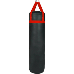 Saco de Boxeo de PU Negro con Correa Roja, Diseño Ligero para Entrenamiento de Adultos, Producción Harry Johnson - Product Image 1