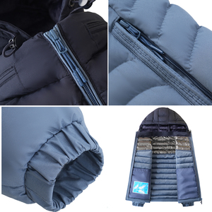 Chaqueta Acolchada Ligera y Ecológica para Hombre, Personalizable, Resistente al Agua y al Viento, con Capucha y Cierre, Estilo Urbano, para Invierno - Product Image 4
