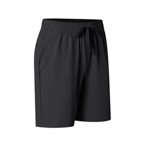 Men's Solid <b>Black</b> Nylon Quick Dry Breathable Drawstring Bermuda Shorts with Pockets Casual Style - Product Image 6