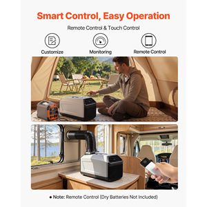 Portable 3050 BTU <b>Camping</b> Air Conditioner with Remote Touch Control 61-90F Adjustable for Tent & Room 150 M3 Coverage - Product Image 4