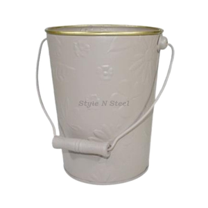 Planter Iron Powder Coated Durable Multi-Purpose Modern Classic Outdoor & Indoor Planter with Drainage - Product Image 2