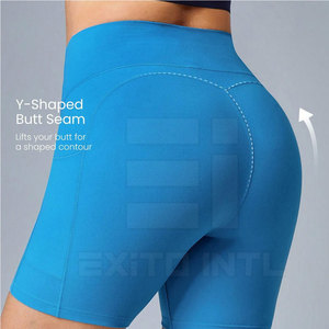 2026 Seamless Breathable Women Yoga Shorts <b>Push</b> up OEM Custom Logo High Waisted Spandex/Nylon Sports Gym Fitness Shorts - Product Image 3