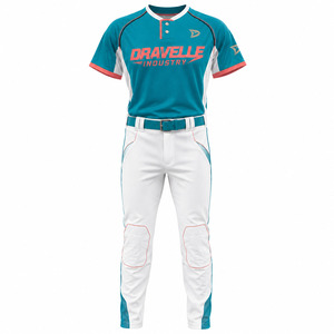 Premium Men's <b>Softball</b> <b>Uniform</b> <b>Custom</b> Team Jersey Integrated Belt Loop Double Layer Reinforced Knee Pants Pro Durability Set - Product Image 3