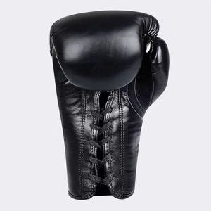 Guantes de Boxeo de Cuero Modelo 2026 con Cierre de Cordones, Unisex para Adultos, Color Negro, para Entrenamiento de Boxeo - Product Image 2