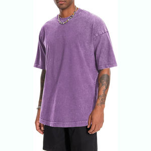 Nouveauté T-shirts d'été pour hommes effet vieilli, coupe ample, séchage rapide, coupe classique, haute qualité, prix bas - Product Image 2