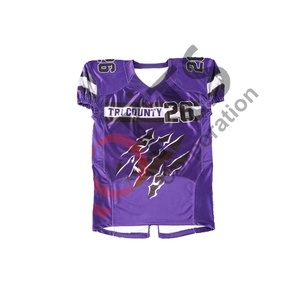 Sublimación personalizada Plus Size College American Football Jersey Transpirable Sublimado Tackle Twill Bordado Uniforme - Product Image 1