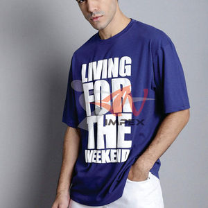 T-shirt Homme Personnalisé 100% Coton avec Logo 3D en Relief, Coupe Oversize, Impression Gonflée, 330g, Grammage Lourd, Respirant, Anti-boulochage, Col Rond Tricoté – Vente en Gros - Product Image 3